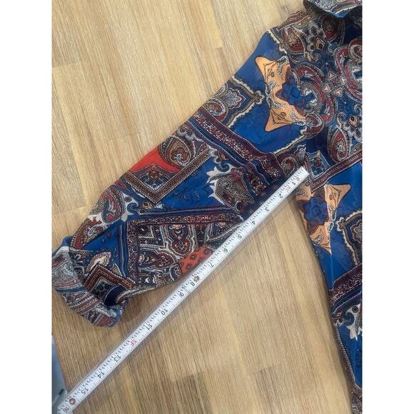 Haven and Blair London Vintage - Paisley Button Down Tunic Shirt Size Small - Picture 9 of 9